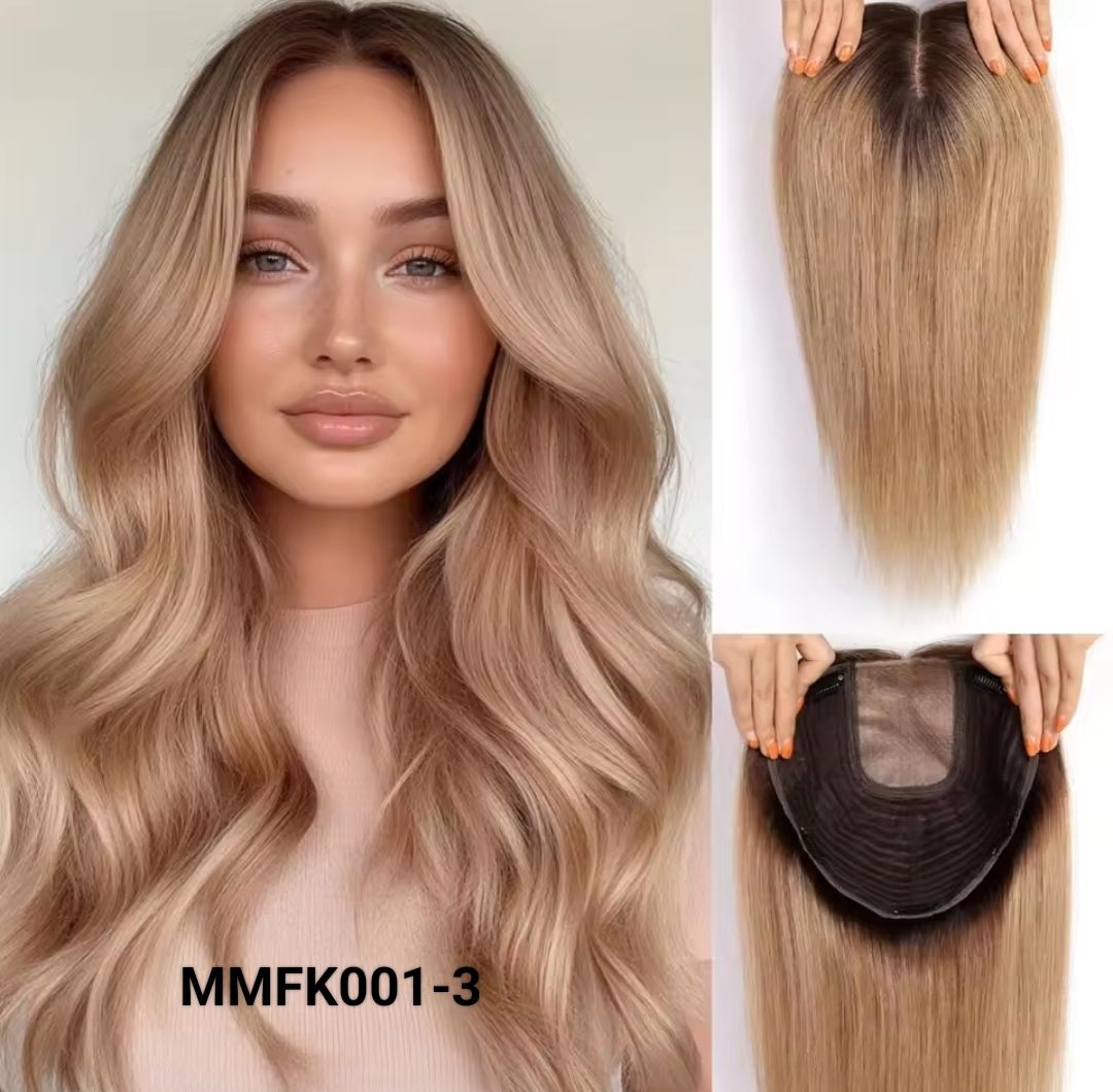HUMAN HAIR TOPPER Silk Base