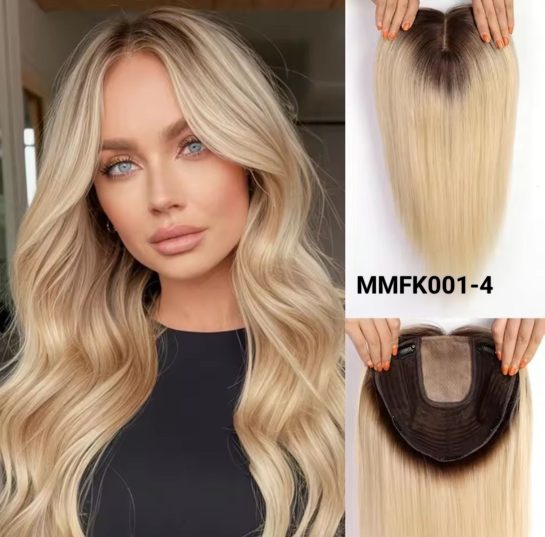 HUMAN HAIR TOPPER Silk Base