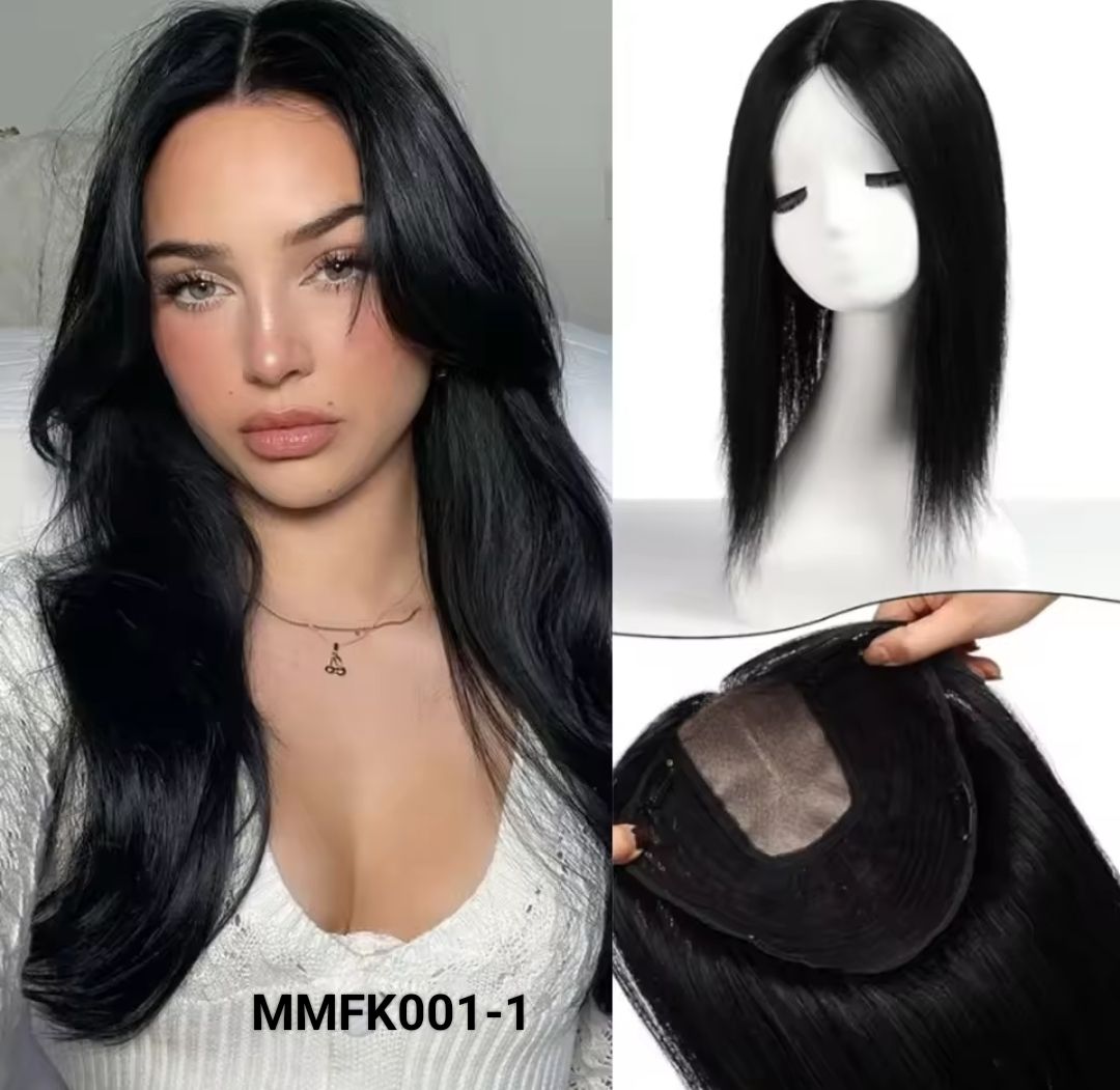 HUMAN HAIR TOPPER Silk Base