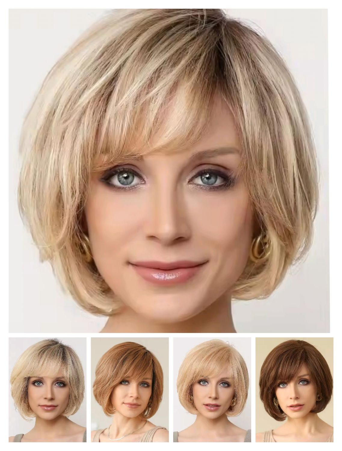 Gemma Wigs | Side Part Human Hair Bob