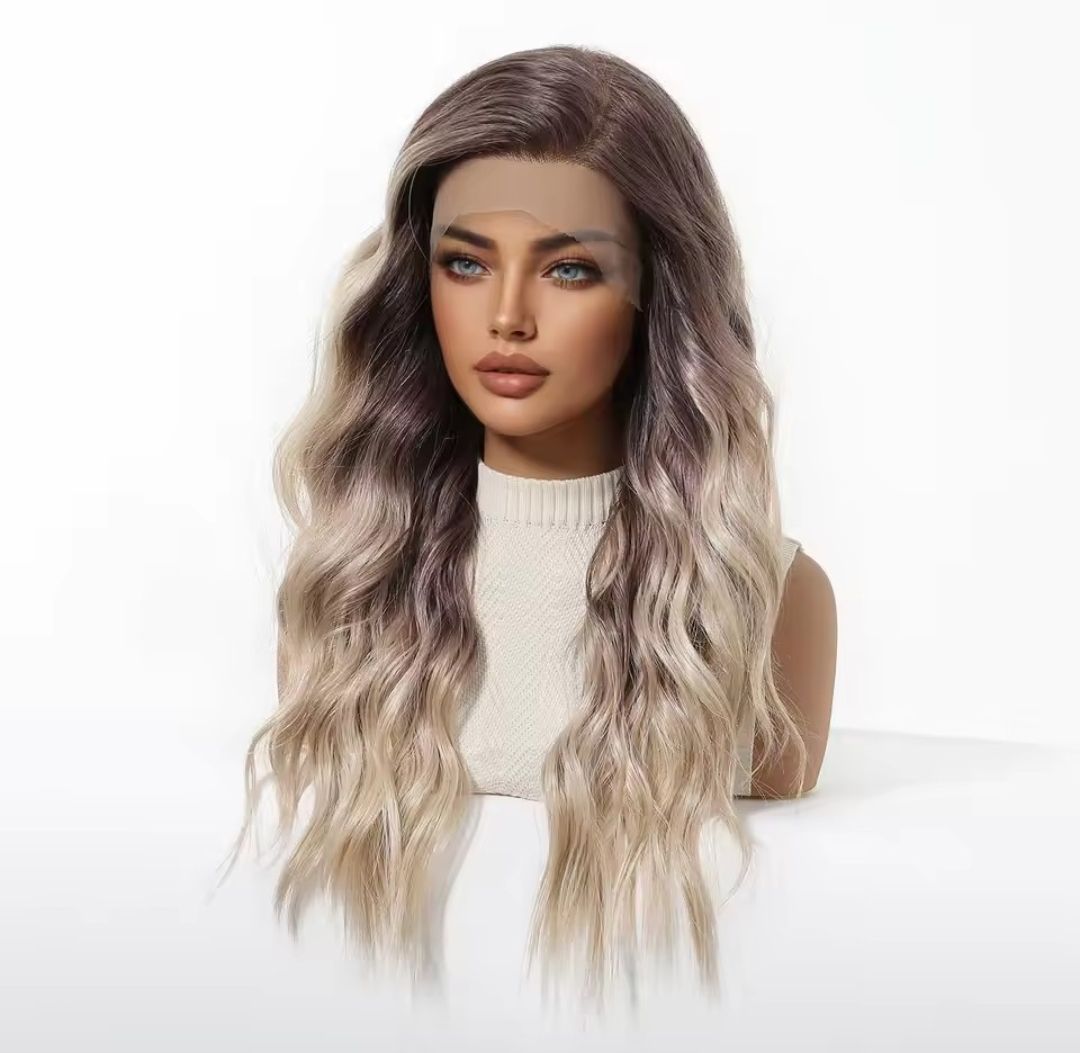 Deane Wig | Blonde with Brown Lowlights Free Part Lace Front