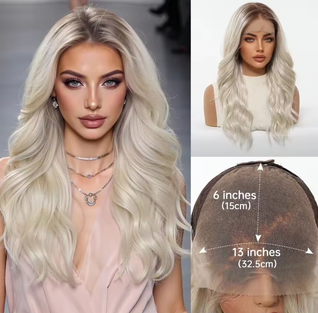 Darlene Wig | Icy Blonde Ombre Free Part Lace Front