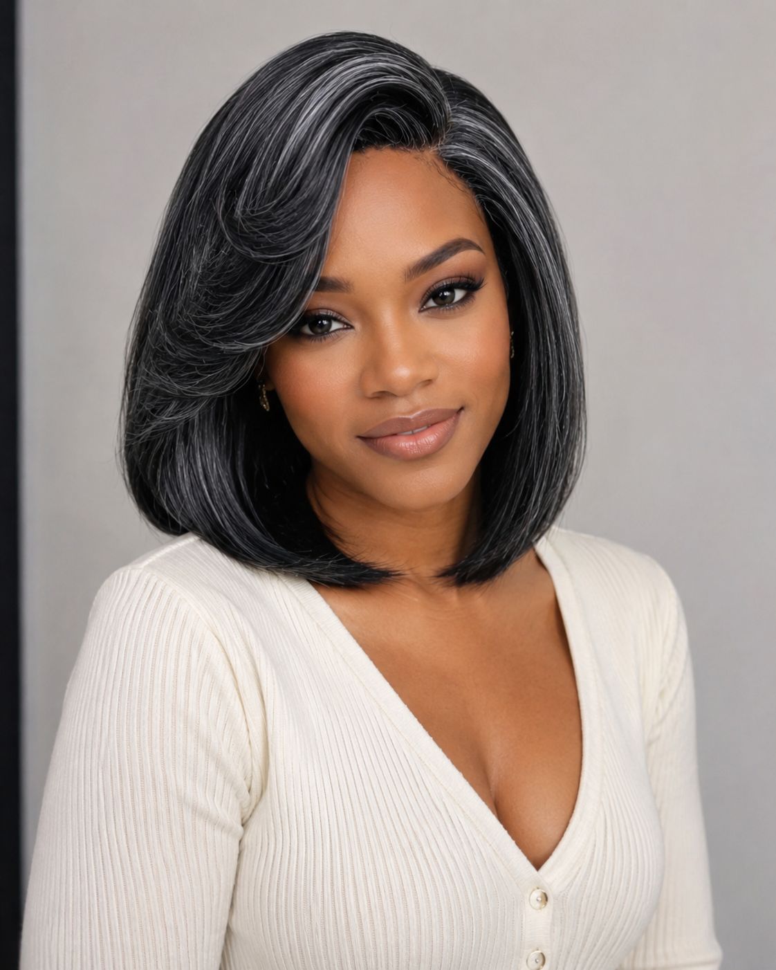 Adriana Wig | Salt n Pepper Human Hair