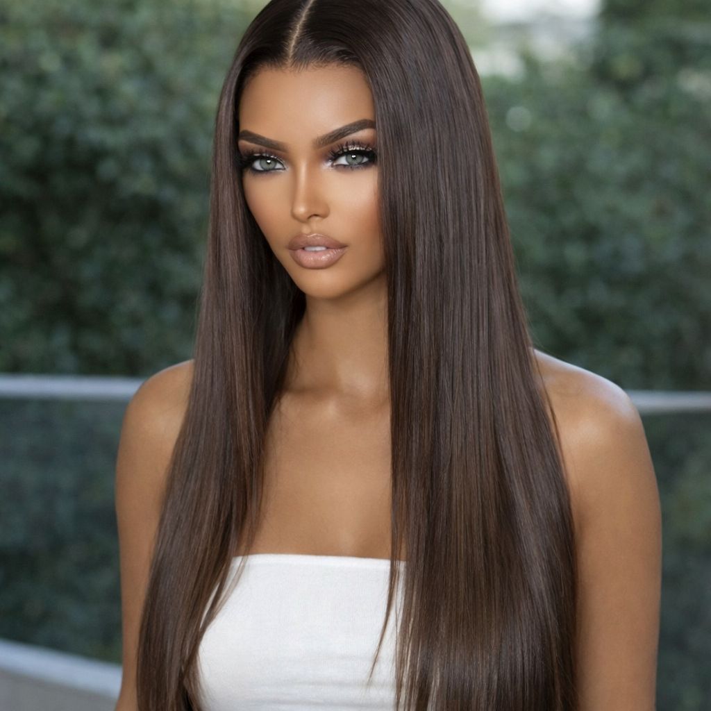 Sandie Wig | Darkest Brown Human Hair Lace Front