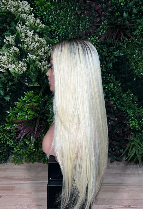 Evelyn Wig | Blonde Smokey Ombre Lace Front Luxury Modacrylic Collection