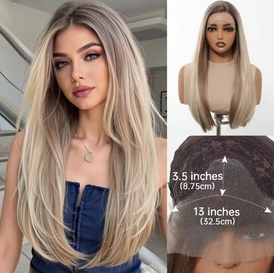 Amie Wig | Balayage Mix Blonde Free Part Lace Front