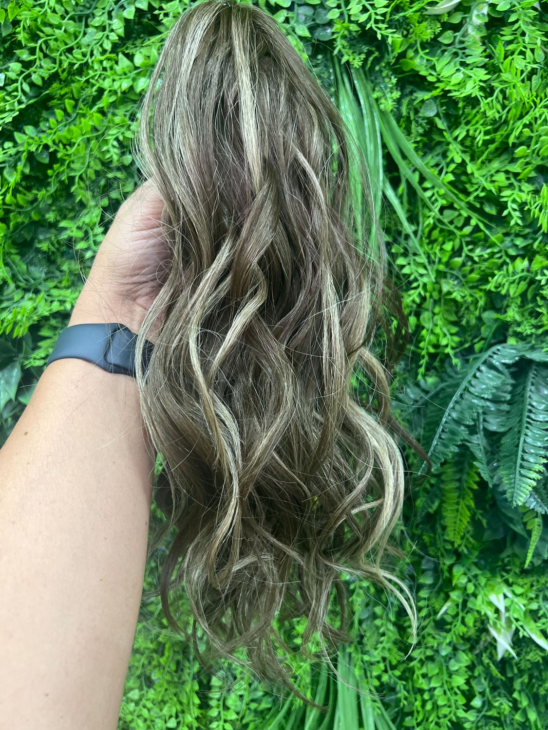 CLAW ON PONYTAIL EXTENSION BODY WAVE MODACRYLIC HAIR 18”