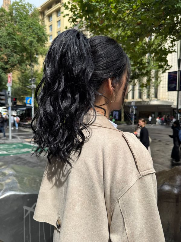 PONYTAIL EXTENSION BUTTERFLY CLIP BODY WAVE