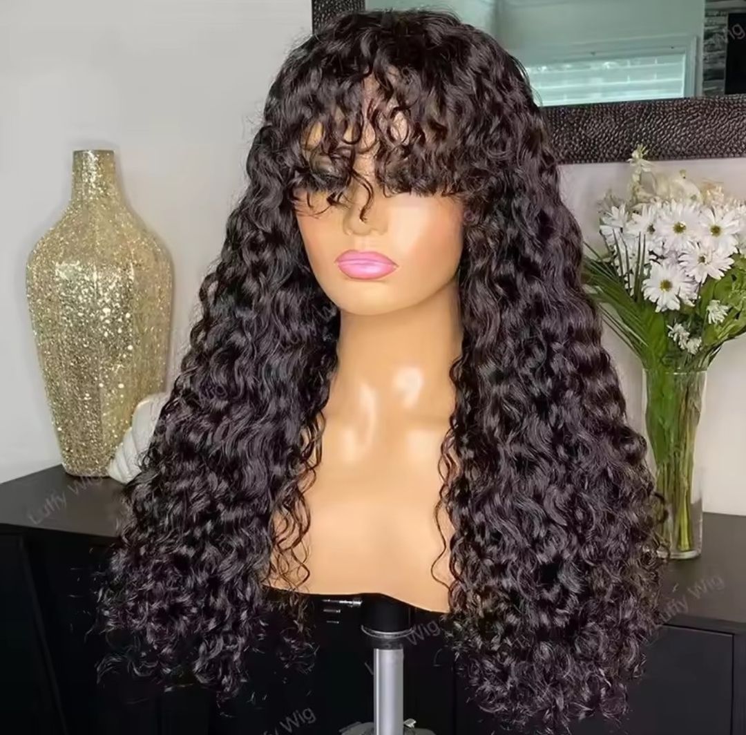 Lyn Wig | Chocolate Brown Curly Human Hair