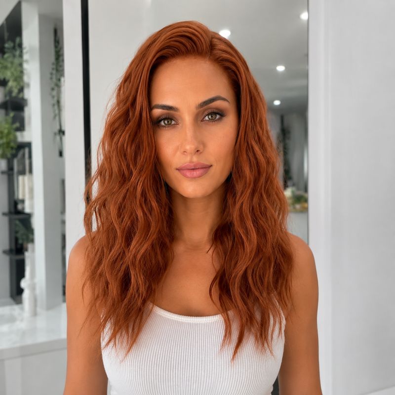 Cheryl Wig | Rich Copper Free Part Lace Front 