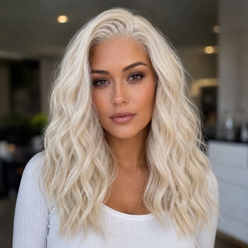 Kyla Wig | Platinum Blonde Free Part Lace Front 