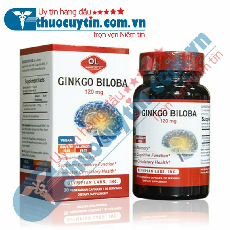Bổ não ginkgo biloba 120mg olympian labs