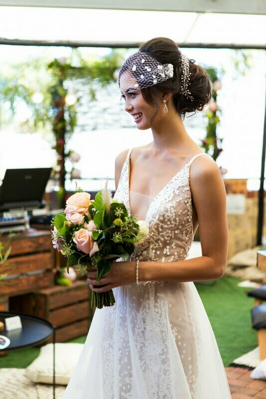 Polka Dot Birdcage veil