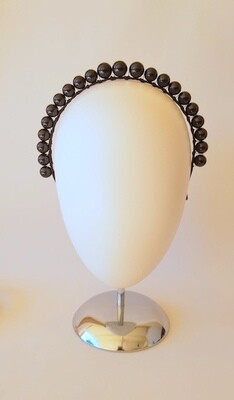 Black Swarovski pearl crown