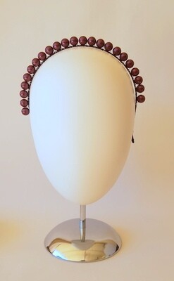 Cranberry Swarovski pearl crown
