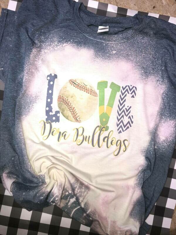 Bulldogs Baseball Bleached T