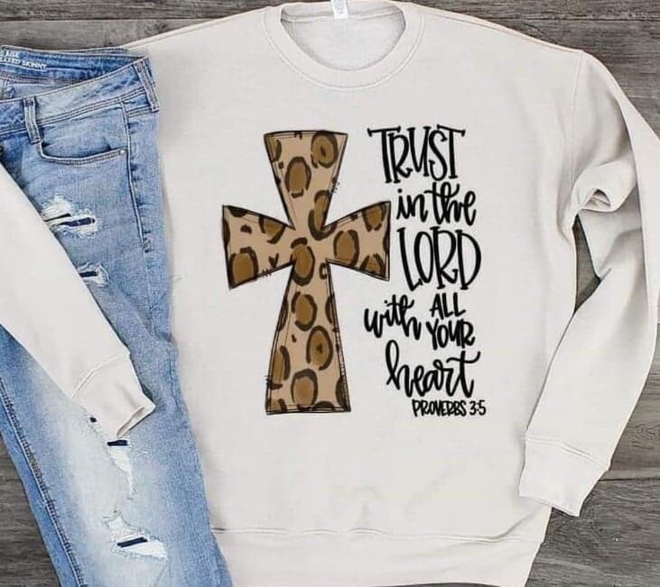Trust the Lord Leopard Cross