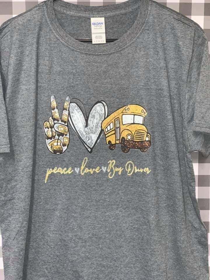 peace LOVE schoolbus