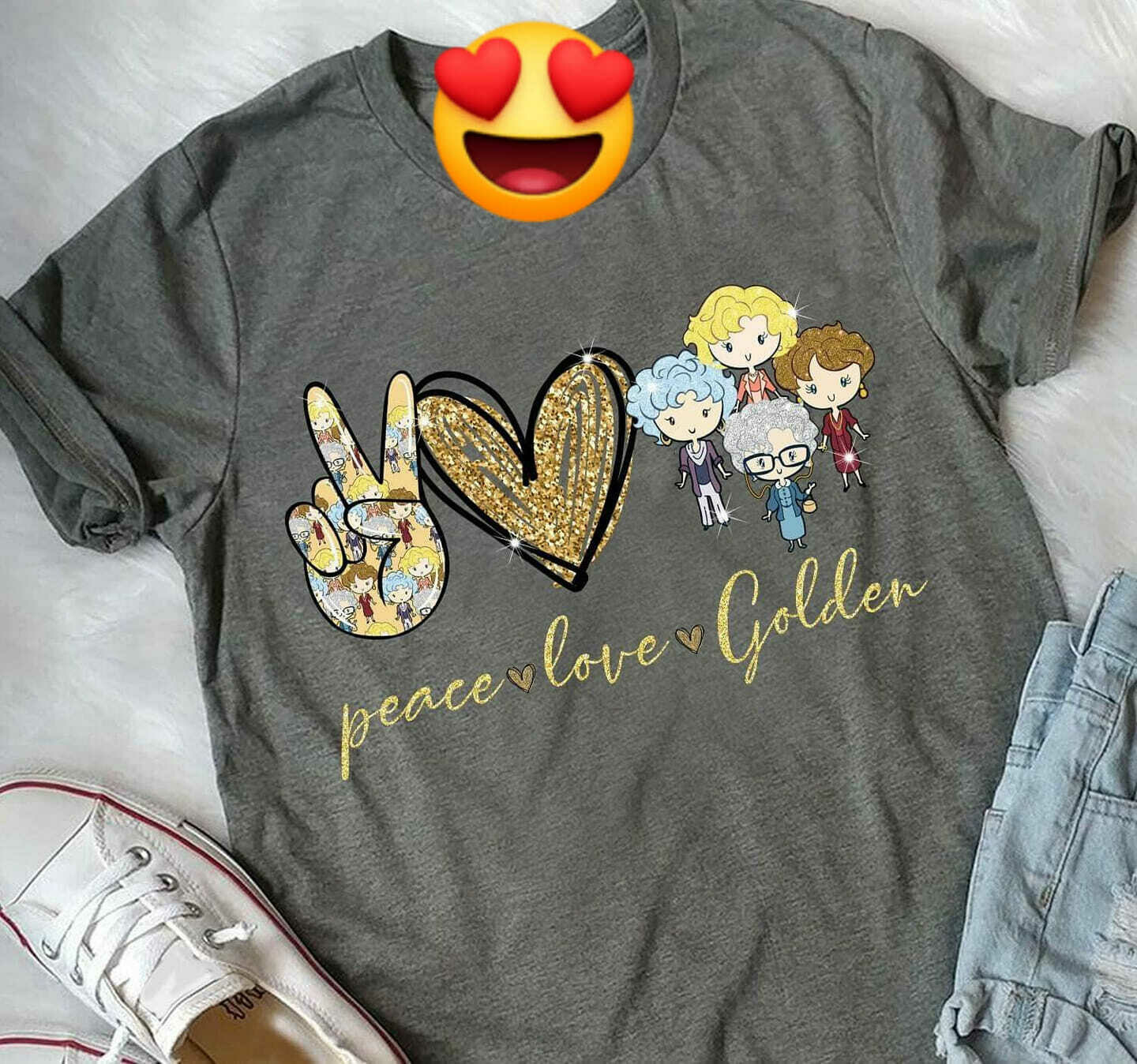 peace LOVE golden