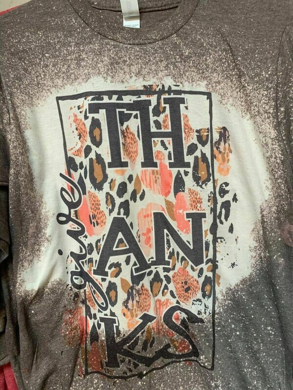 Brown bleached &quot;Thanks&quot;