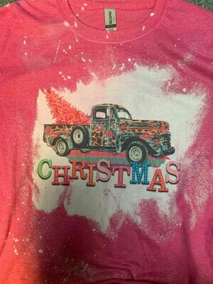 Pink Bleached Christmas Truck