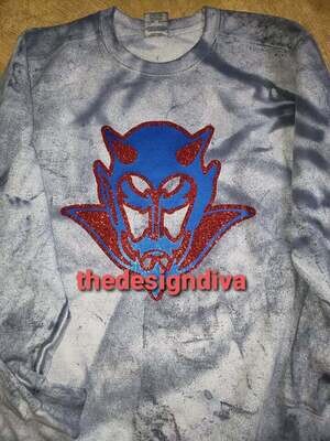 Blue Devil Mascot Blue Sweatshirt