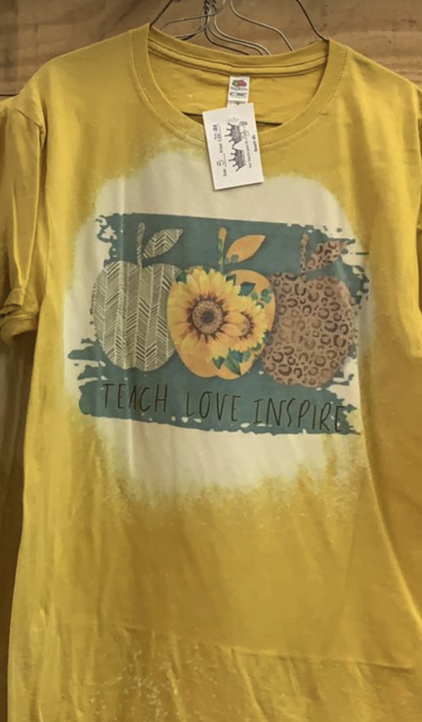 Peace Love Teach with Sunflower Apples