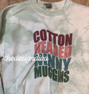 Green Hand Dyed Cotton Headed Ninny Muggins