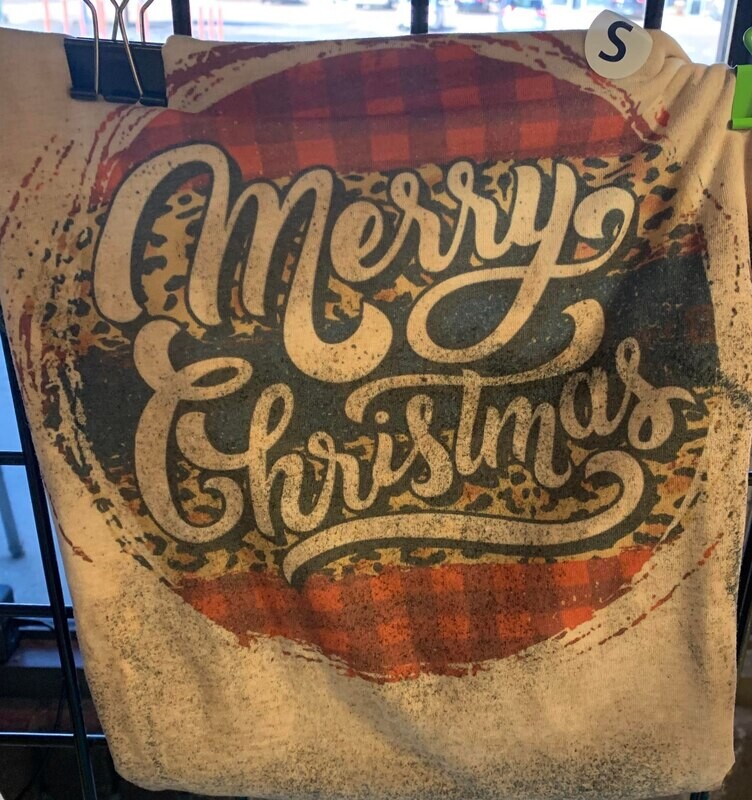 Merry Christmas Buffalo Plaid Circle