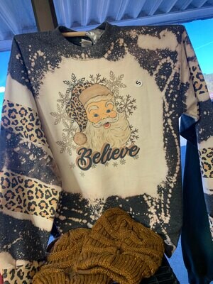 Believe with Leopard Sleeves
