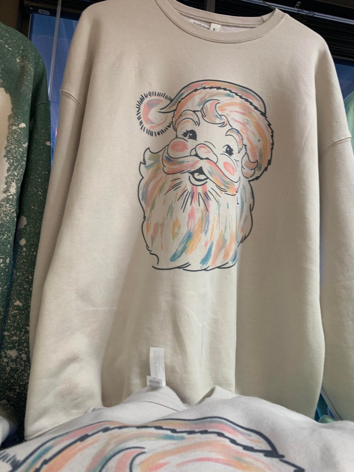 Watercolor Santa Sweatshirt