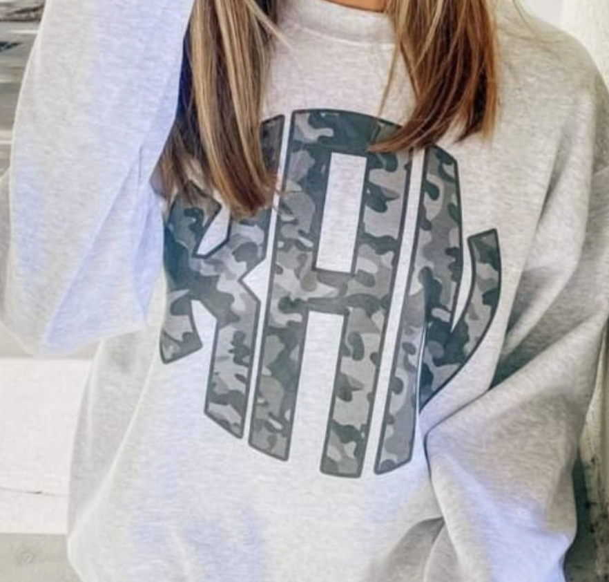 Camo Initial Sweatshirt