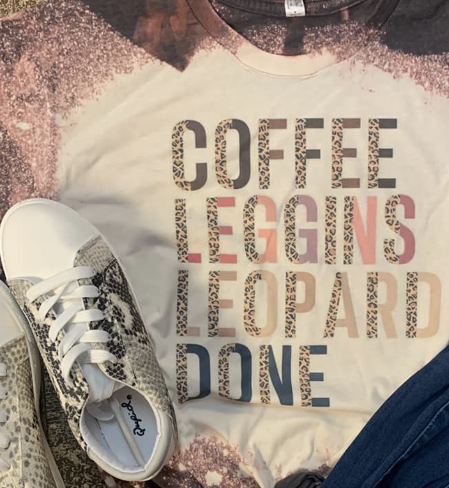Coffee Leggings Leopard Done