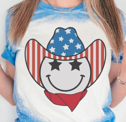 America Smiley Face with Hat