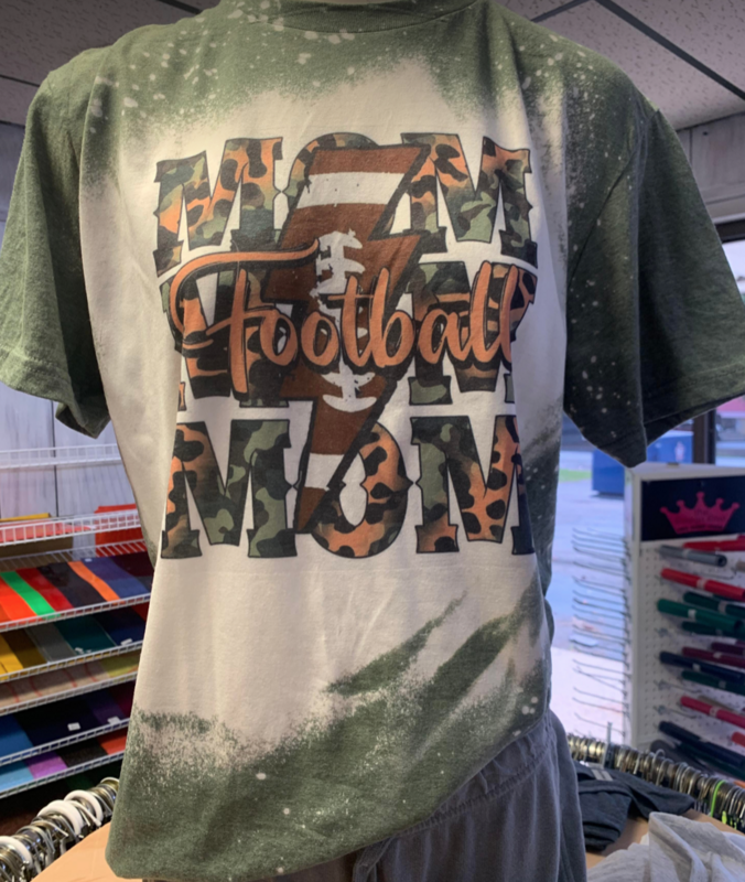 Football Mom Bleached Tee