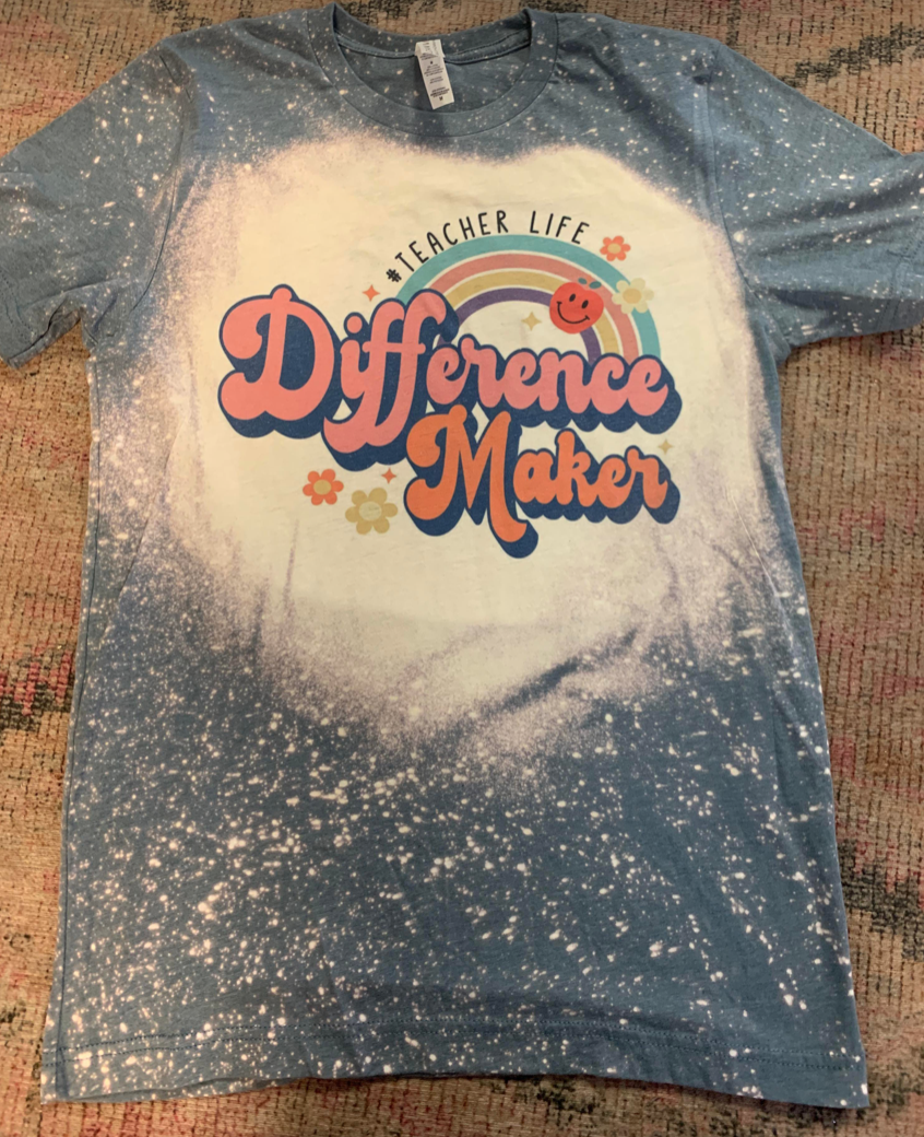 Difference Maker Bleach Tee