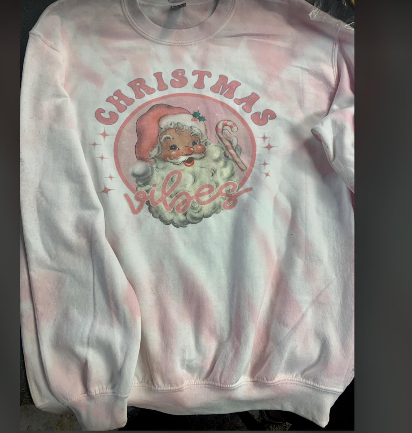 Christmas Vibes Tie-Dye Sweatshirt