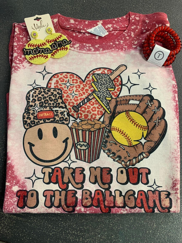 Take me out to the ballgame softball bleached