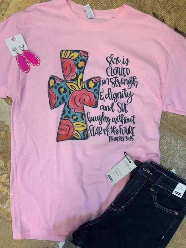 Proverbs 31:25 cross