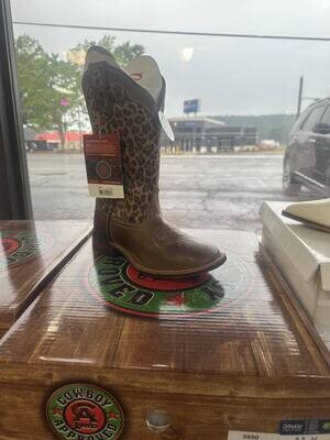 Ladies Laredo astras cheetah square toe tan boots