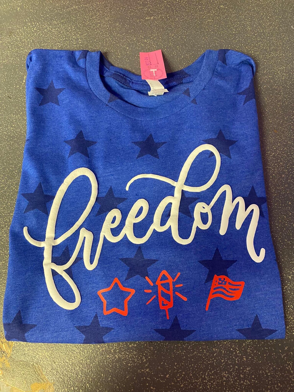Royal blue freedom puff