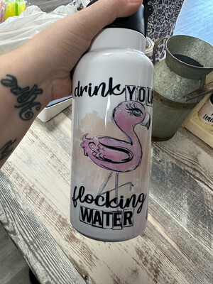Drink your flocking water bottle