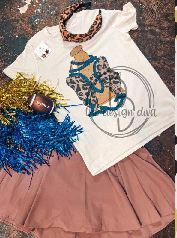 Leopard bow Football/Megaphone