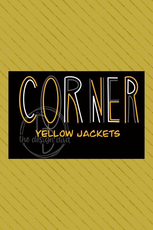 Corner Yellow Jackets Fun Font