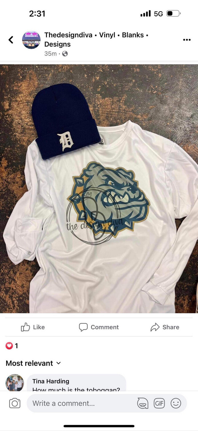 Dora bulldog dri fit longsleeve