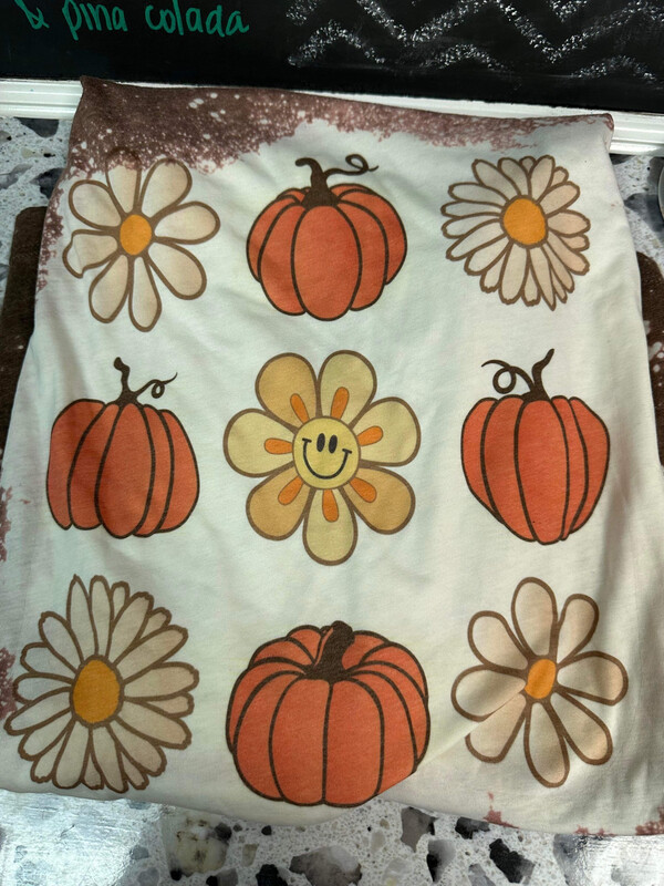 Pumpkin And Flowers Pattern
