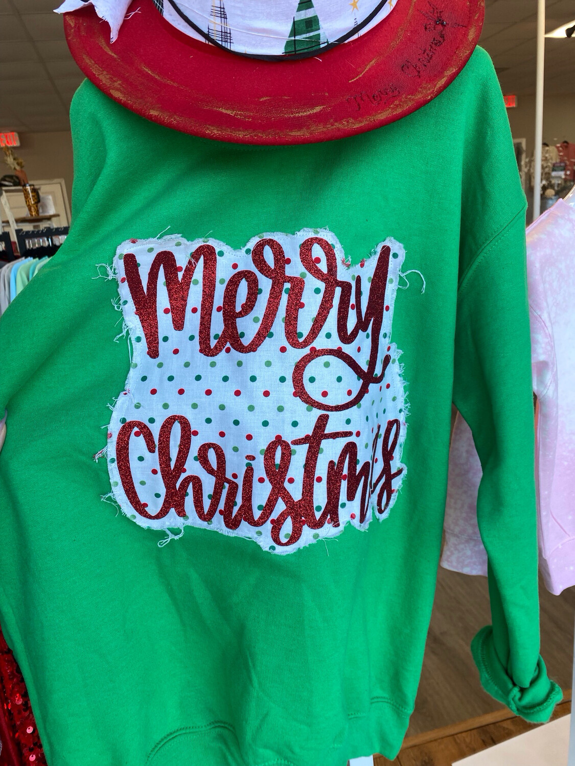 Merry Christmas Fabric Sweatshirt