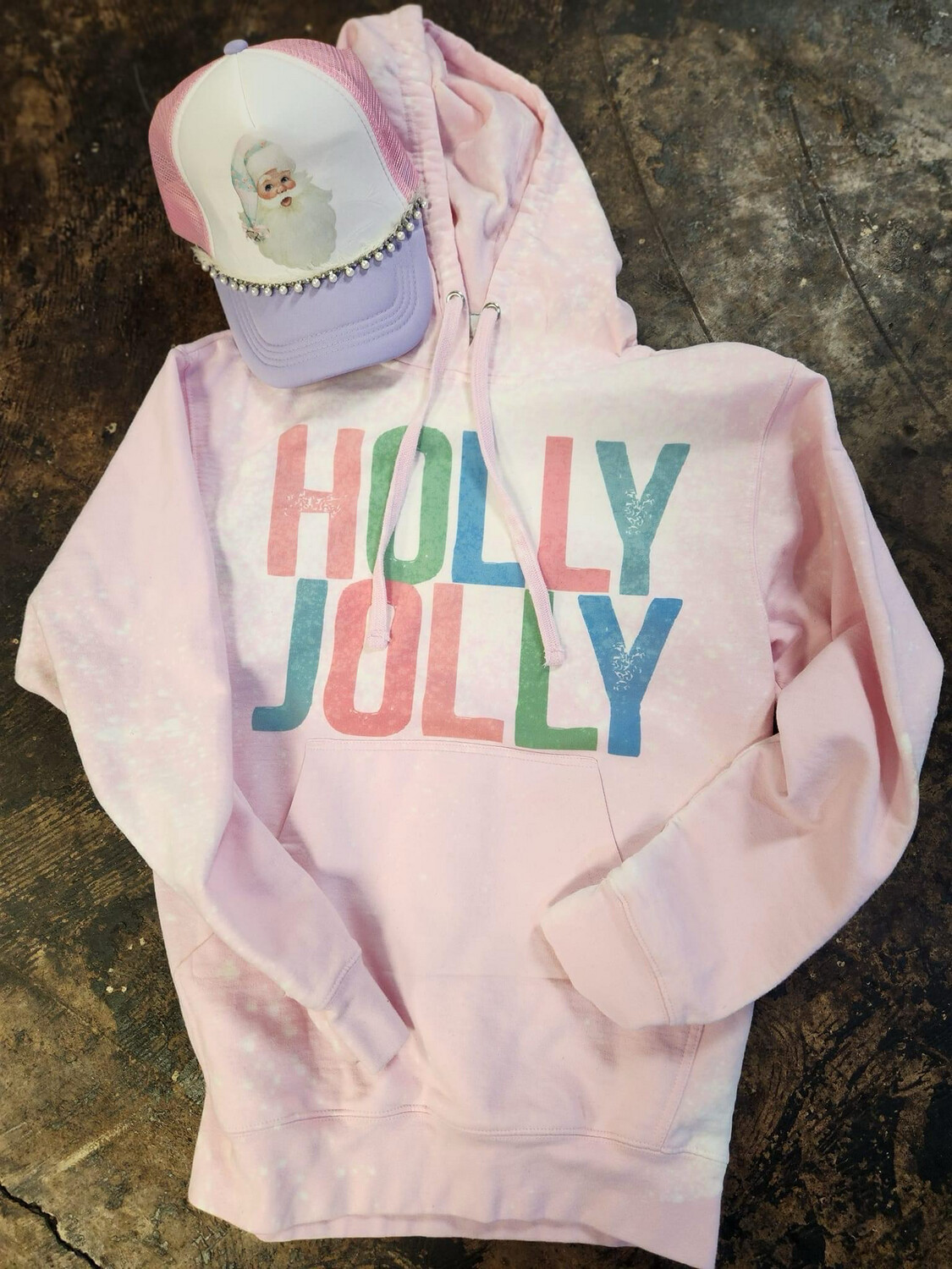 Holly Jolly Bleached Hoodie