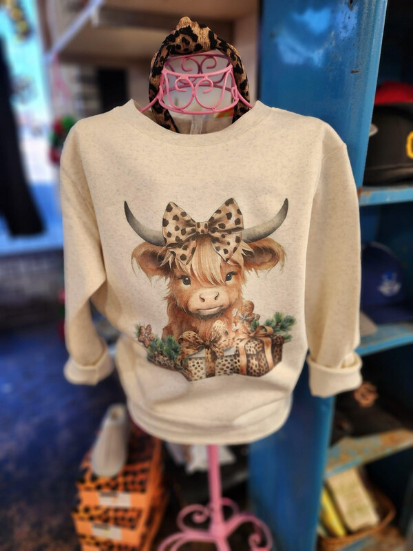 Christmas highland cow