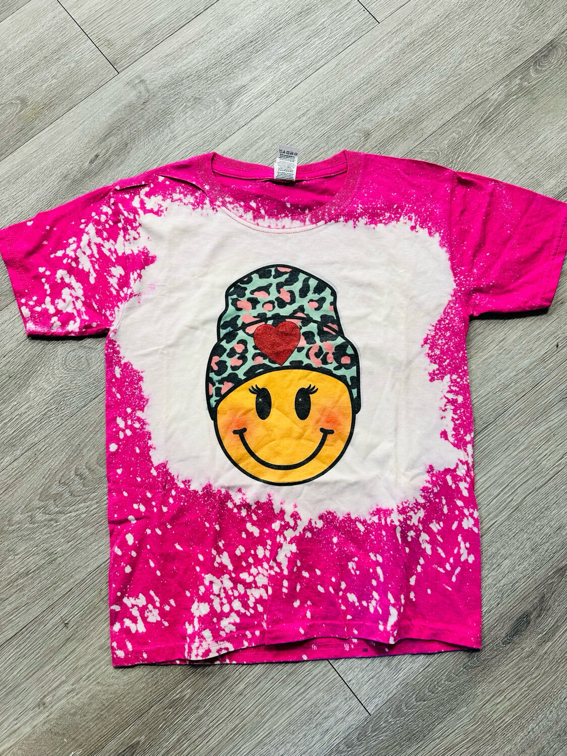 Valentines leopard hat smiley